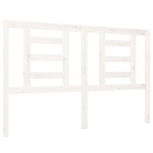 Sengegærde 126x4x100 cm massivt fyrretræ hvid