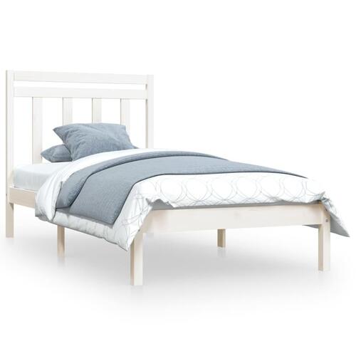 Sengeramme 100x200 cm massivt træ hvid