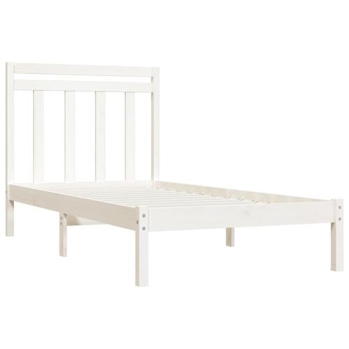 Sengeramme 100x200 cm massivt træ hvid