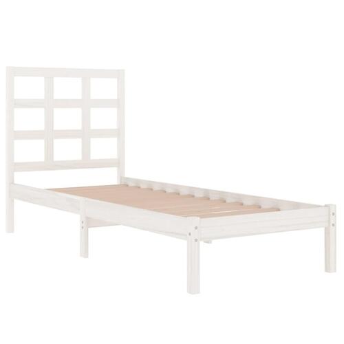 Sengeramme 75x190 cm Small Single massivt træ hvid