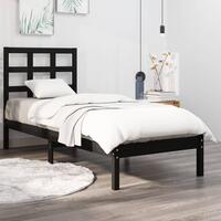 Sengeramme 75x190 cm Small Single massivt træ sort