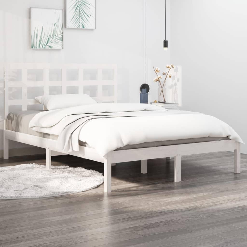 Sengeramme 120x190 cm Small Double massivt træ hvid