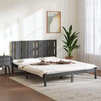Sengeramme 150x200 cm King Size massivt fyrretræ grå
