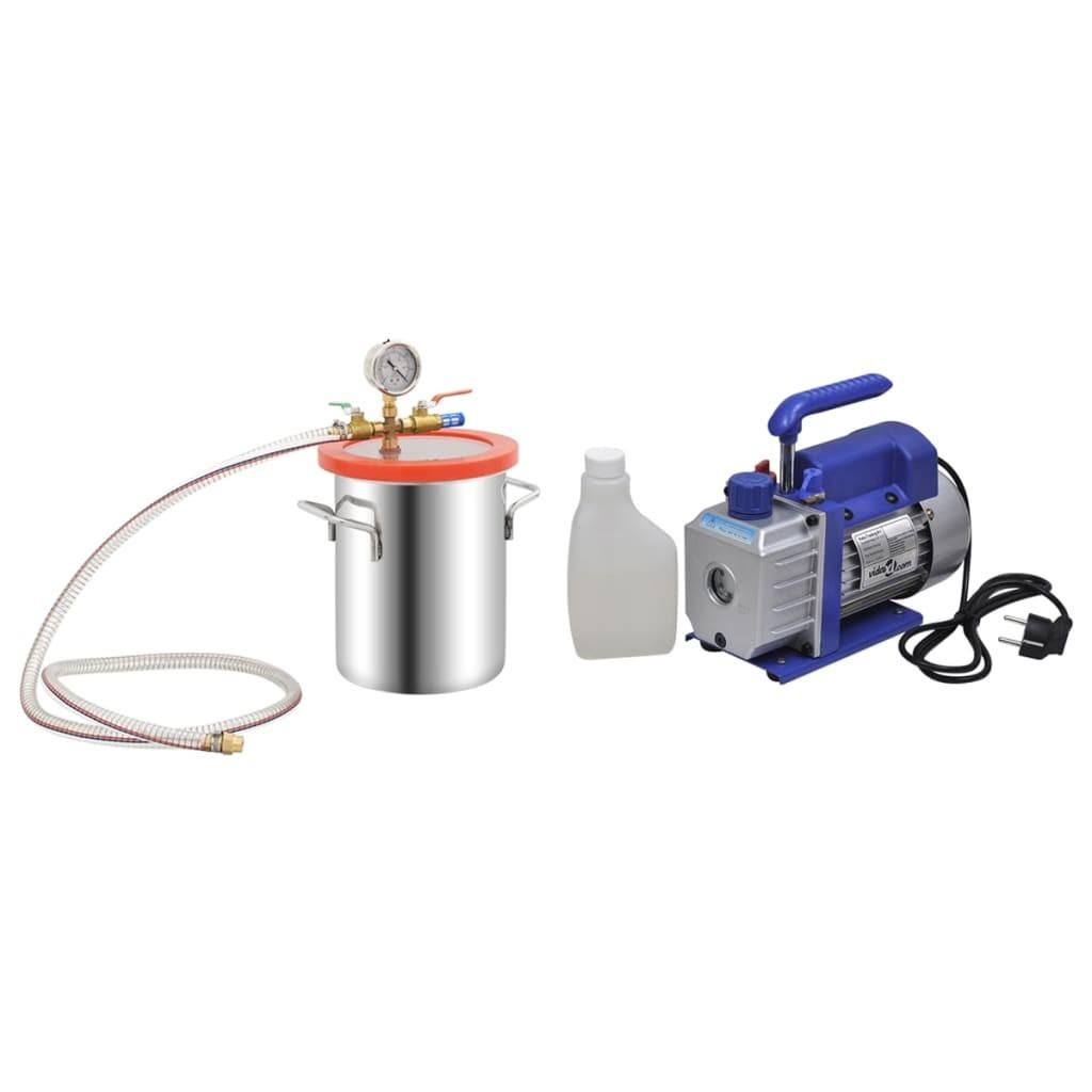 Vakuumkammer med 2-trins pumpe 5,5 l