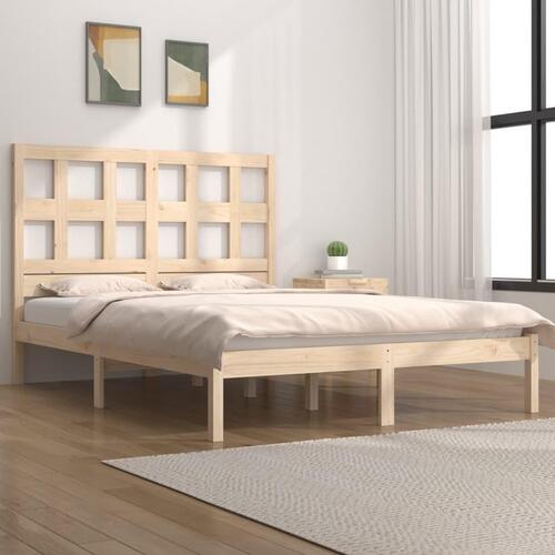 Sengeramme uden madras 120x200 cm massivt fyrretræ