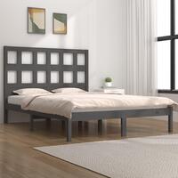 Sengeramme 150x200 cm King Size massivt fyrretræ grå