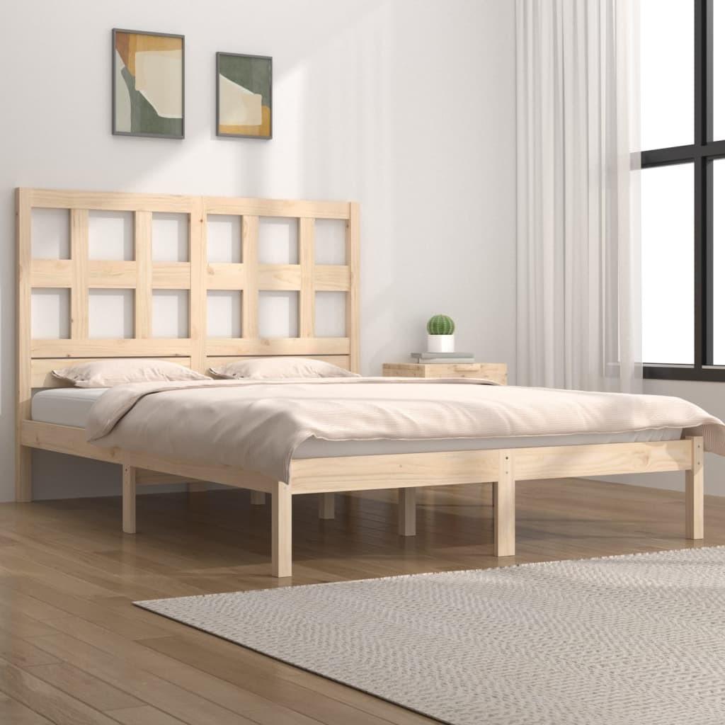Sengeramme uden madras 180x200 cm massivt fyrretræ