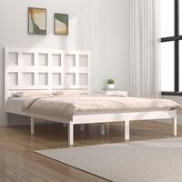 Sengeramme 180x200 cm Super King massivt fyrretræ hvid