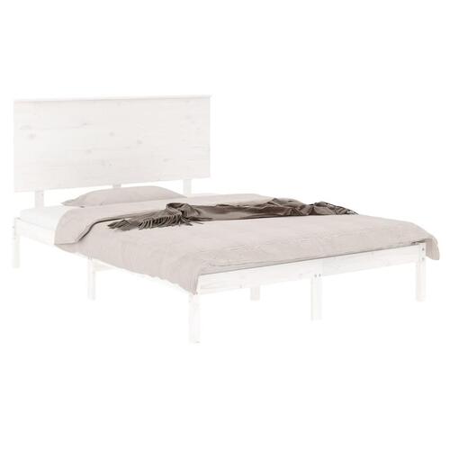 Sengeramme 120x200 cm massivt fyrretræ hvid
