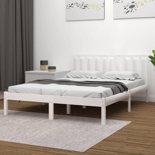 Sengestel 120x190 cm Small Double massivt fyrretræ hvid