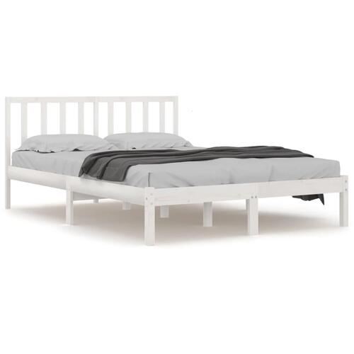 Sengestel 120x190 cm Small Double massivt fyrretræ hvid