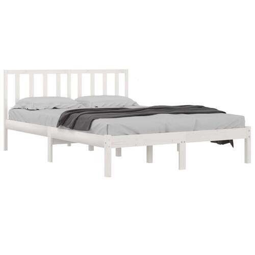 Sengestel 120x190 cm Small Double massivt fyrretræ hvid