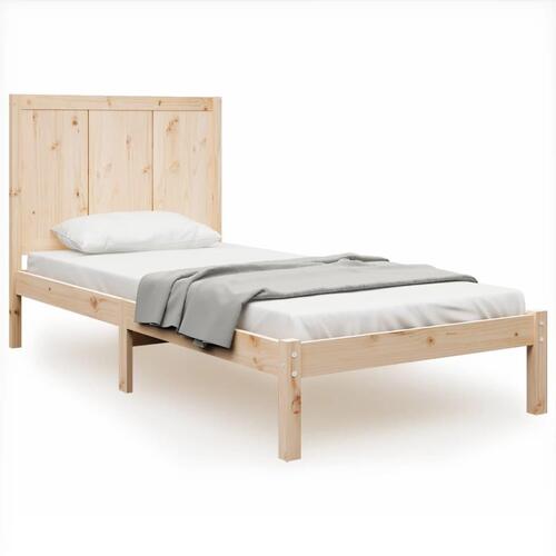 Sengeramme uden madras 75x190 cm massivt fyrretræ