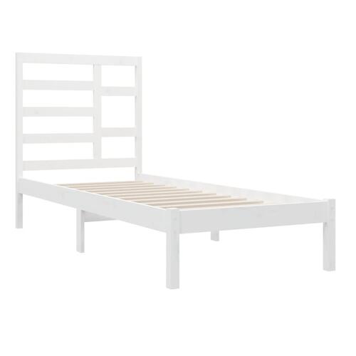 Sengeramme 75x190 cm Small Single massivt træ hvid