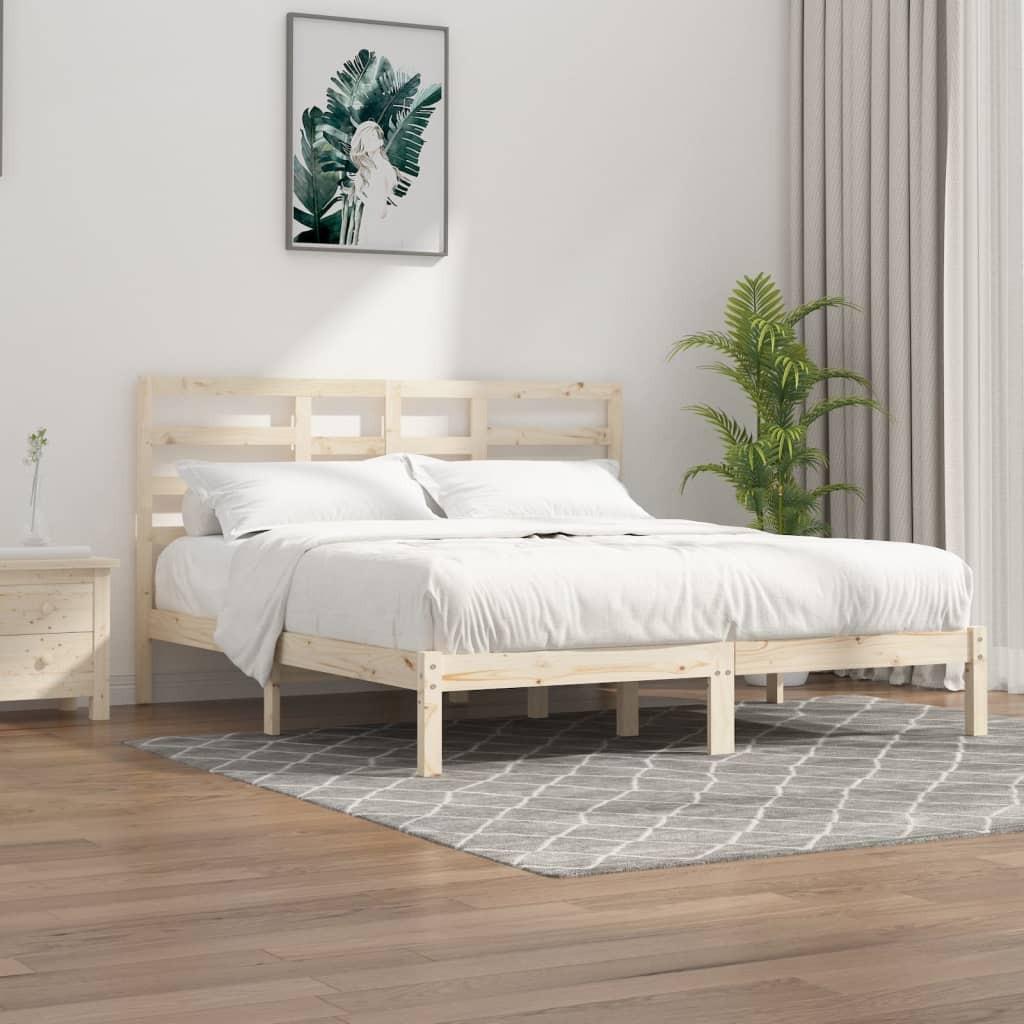 Sengeramme uden madras 180x200 cm massivt træ