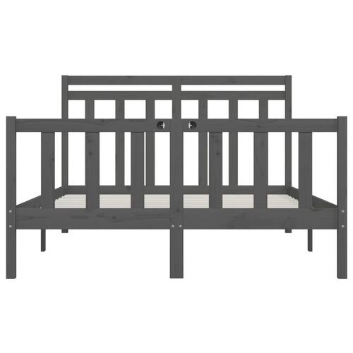 Sengeramme 150x200 cm King Size massivt fyrretræ grå