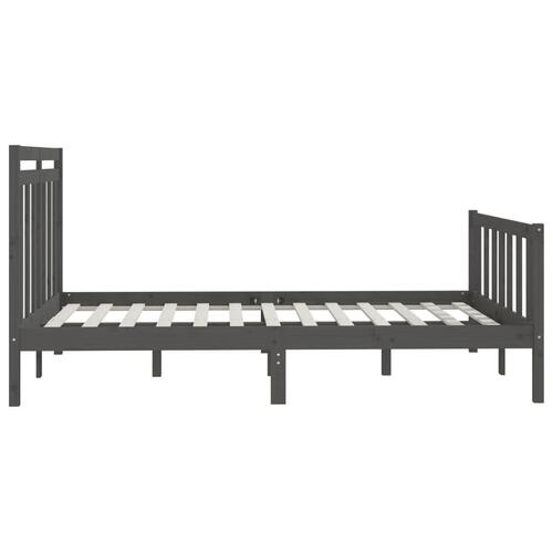 Sengeramme 150x200 cm King Size massivt fyrretræ grå