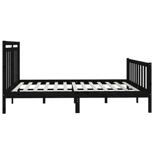 Sengeramme 180x200 cm Super King massivt fyrretræ grå