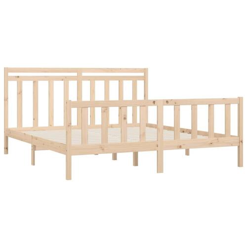 Sengeramme 200x200 cm massivt fyrretræ