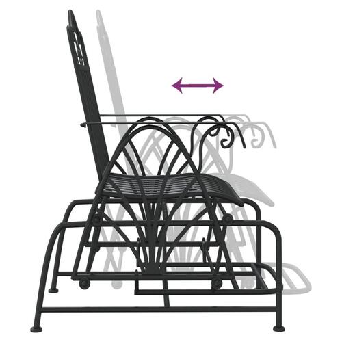 Gyngebænk 61 cm stål sort