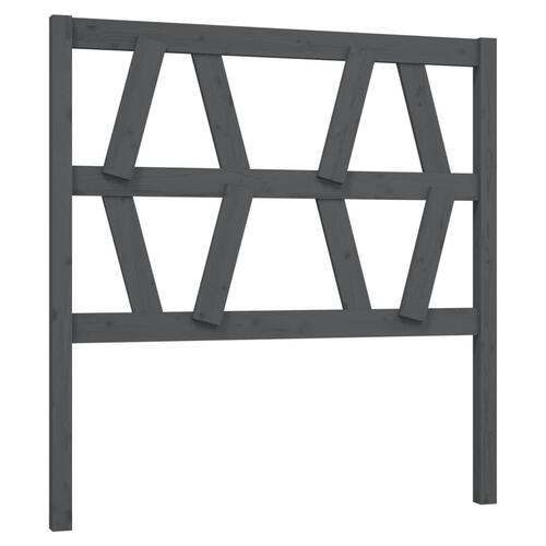 Sengegærde 106x4x100 cm massivt fyrretræ grå