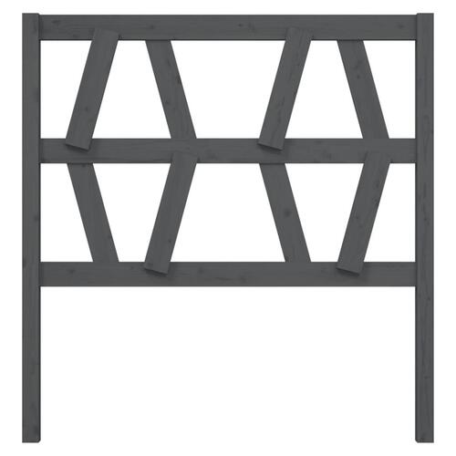Sengegærde 106x4x100 cm massivt fyrretræ grå