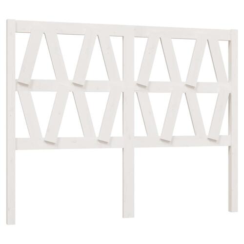 Sengegærde 141x4x100 cm massivt fyrretræ hvid