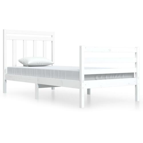 Sengeramme 90x200 cm massivt træ hvid