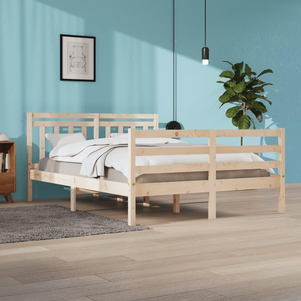 Sengeramme 140x200 cm massivt træ