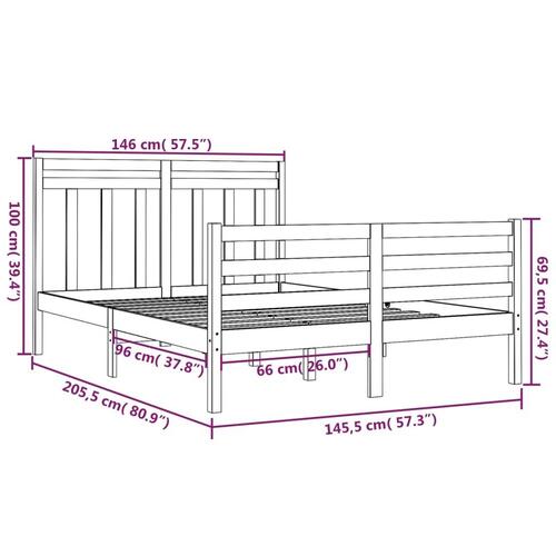 Sengeramme 140x200 cm massivt træ