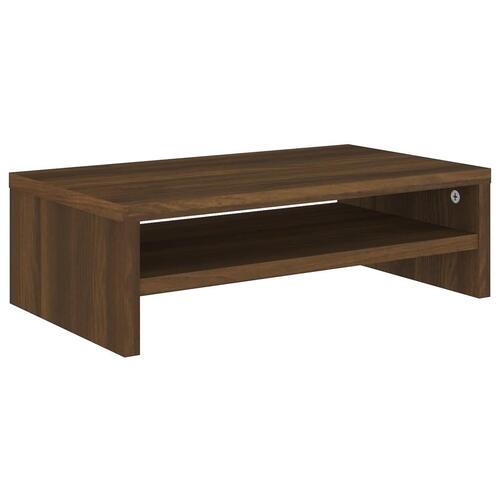 Skærmstander 42x24x13 cm konstrueret træ brun egetræsfarve