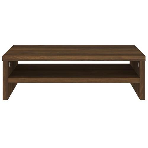 Skærmstander 42x24x13 cm konstrueret træ brun egetræsfarve