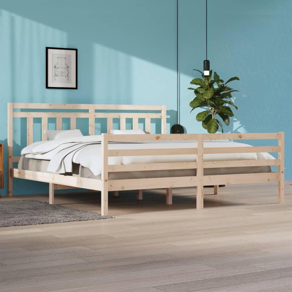 Sengeramme 200x200 cm massivt træ