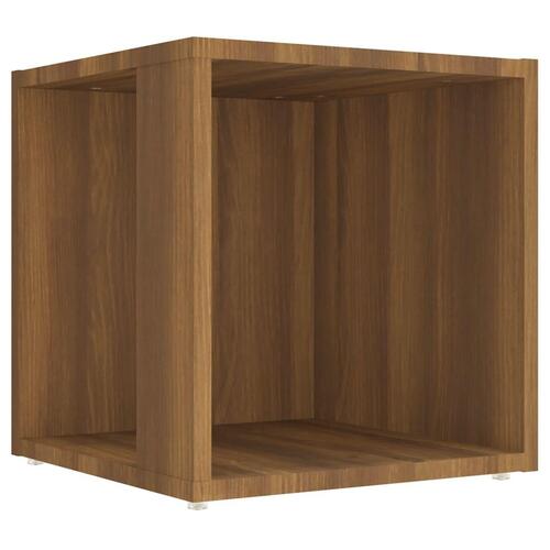 Sidebord 33x33x34,5 cm konstrueret træ brun egetræ