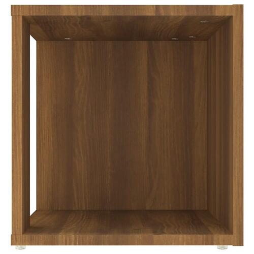 Sidebord 33x33x34,5 cm konstrueret træ brun egetræ
