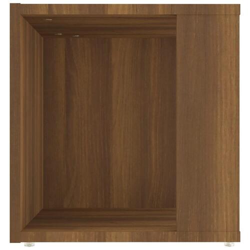 Sidebord 33x33x34,5 cm konstrueret træ brun egetræ