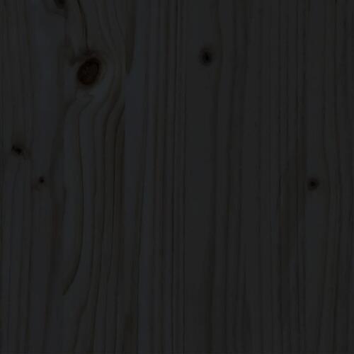 Sengeramme 200x200 cm massivt træ sort
