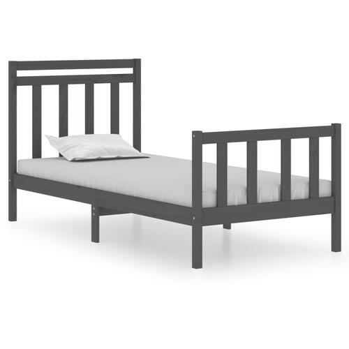 Sengeramme 75x190 cm Small Single massivt træ grå