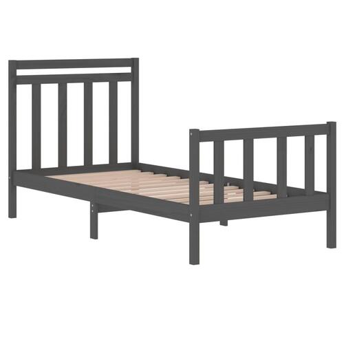 Sengeramme 75x190 cm Small Single massivt træ grå