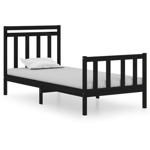 Sengeramme 75x190 cm Small Single massivt træ sort