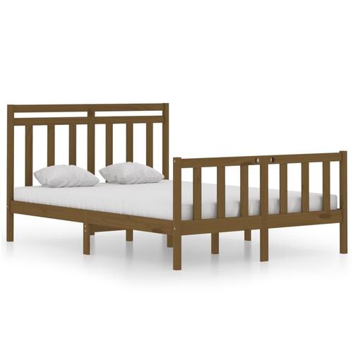 Sengeramme 120x190 cm Small Double massivt træ gyldenbrun
