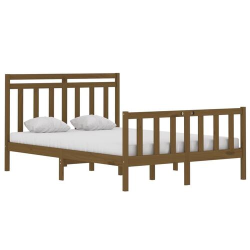 Sengeramme 120x190 cm Small Double massivt træ gyldenbrun