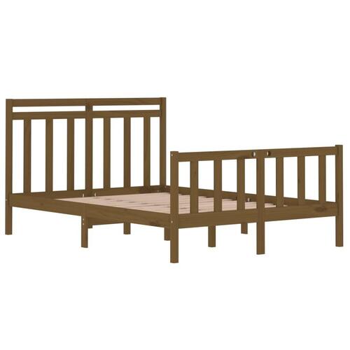 Sengeramme 120x190 cm Small Double massivt træ gyldenbrun