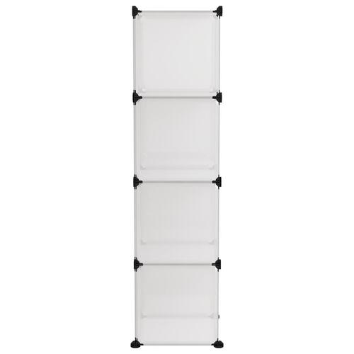 Kubeformede opbevaringskasser 9 stk. PP transparent