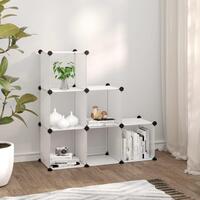 Kubeformede opbevaringskasser 6 stk. PP transparent