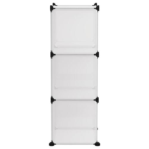 Kubeformede opbevaringskasser 6 stk. PP transparent