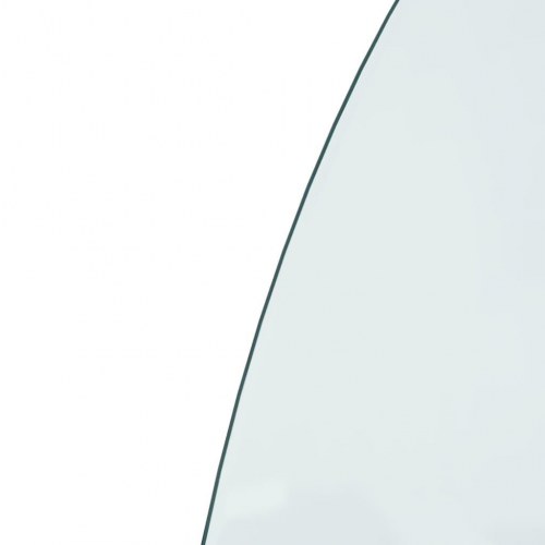 Glasplade til pejs 800x600 mm halvrund