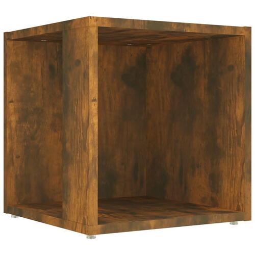 Sidebord 33x33x34,5 cm konstrueret træ røget egetræsfarve