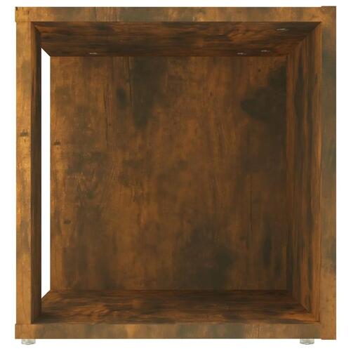 Sidebord 33x33x34,5 cm konstrueret træ røget egetræsfarve