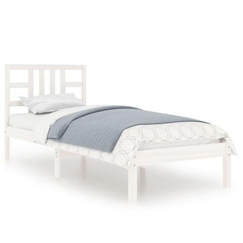 Sengeramme 100x200 cm massivt træ hvid